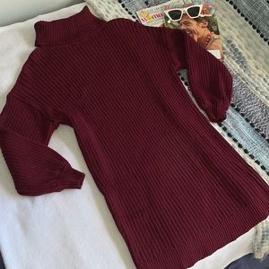 Ribbed Turtleneck Sweater Dress - size small